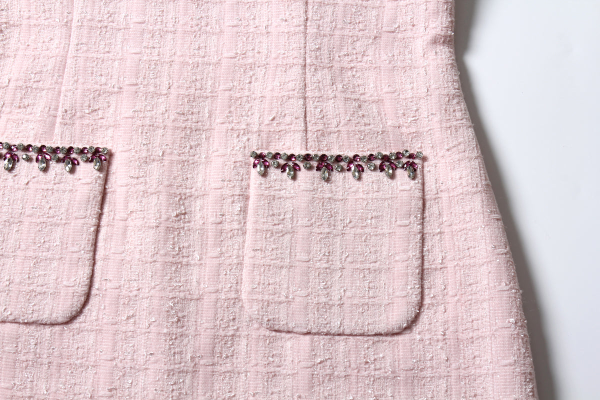 Rose Bijou Embellished Pocket Dress