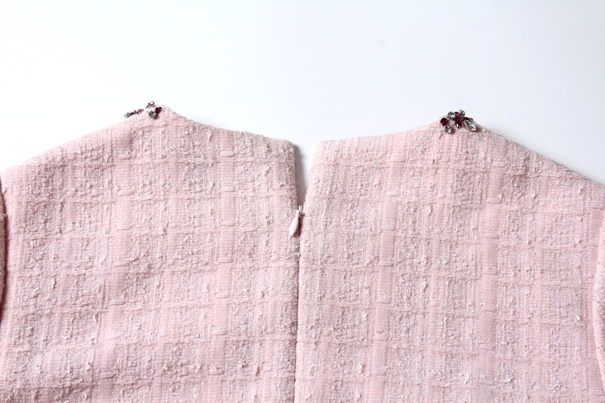 Rose Bijou Embellished Pocket Dress