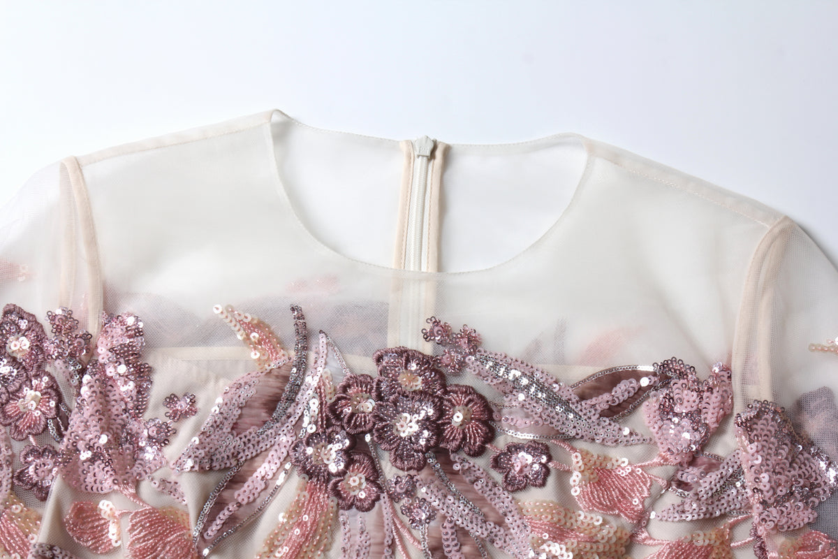 Rose Jardin Embroidered Dress