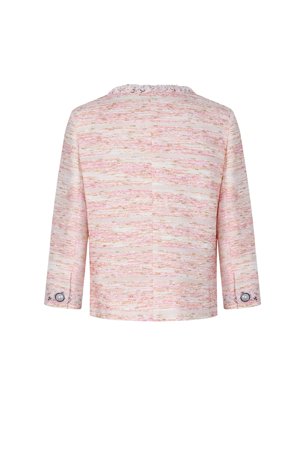 Baby Pink Weave Tweed Jacket