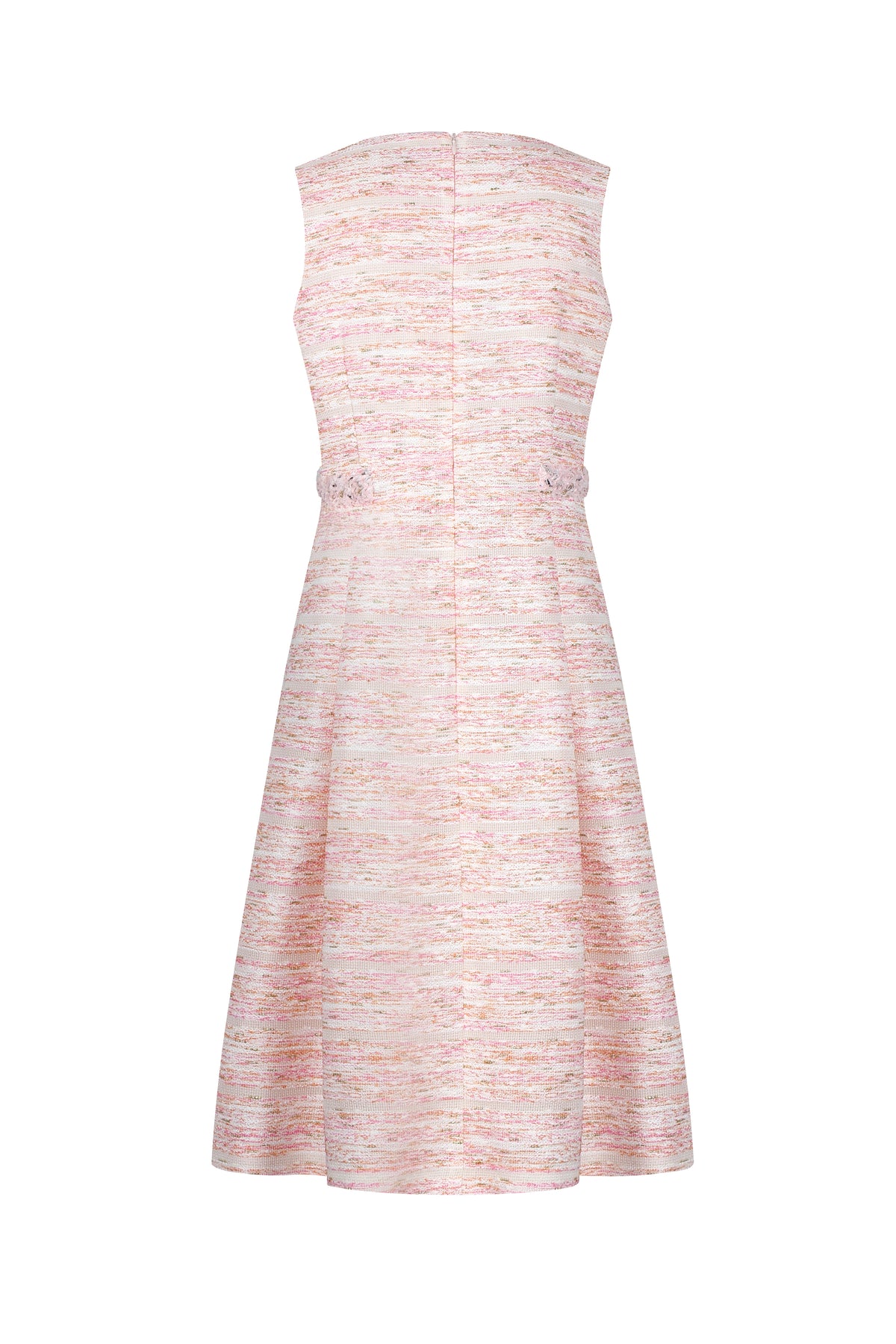 Baby Pink Weave Tweed Dress