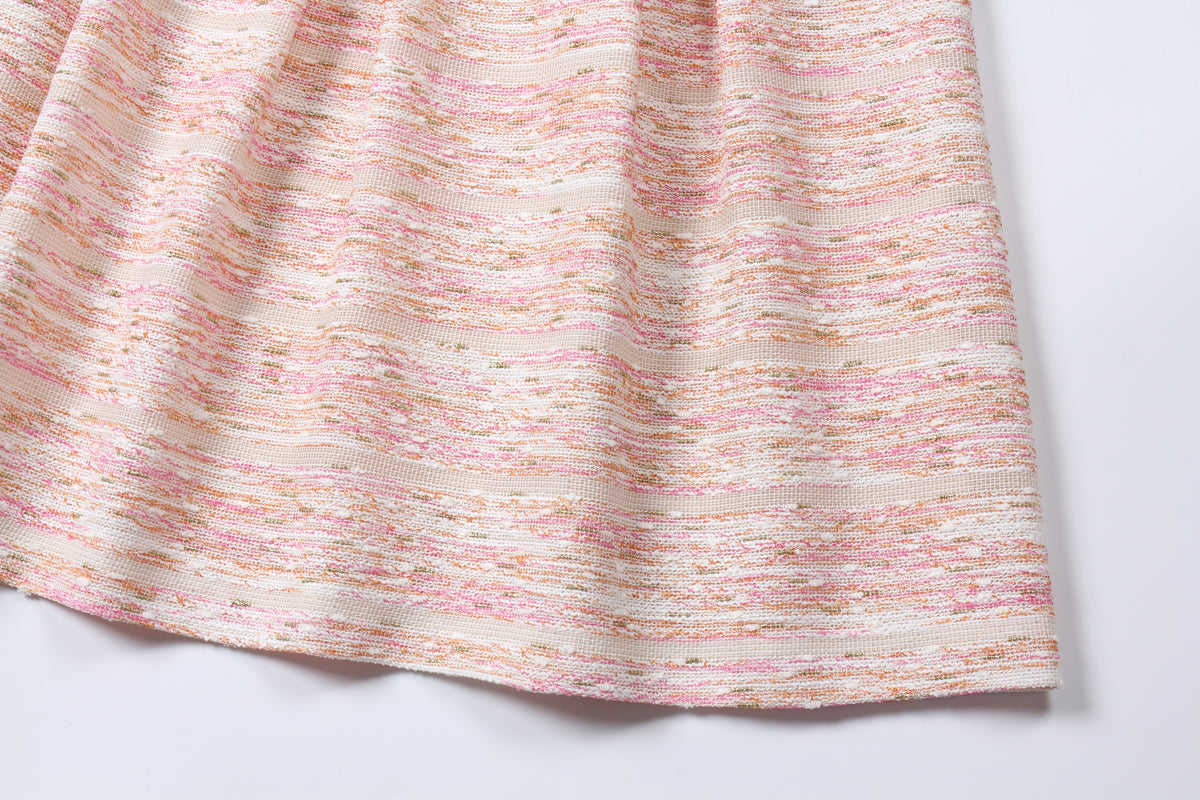 Baby Pink Weave Tweed Dress