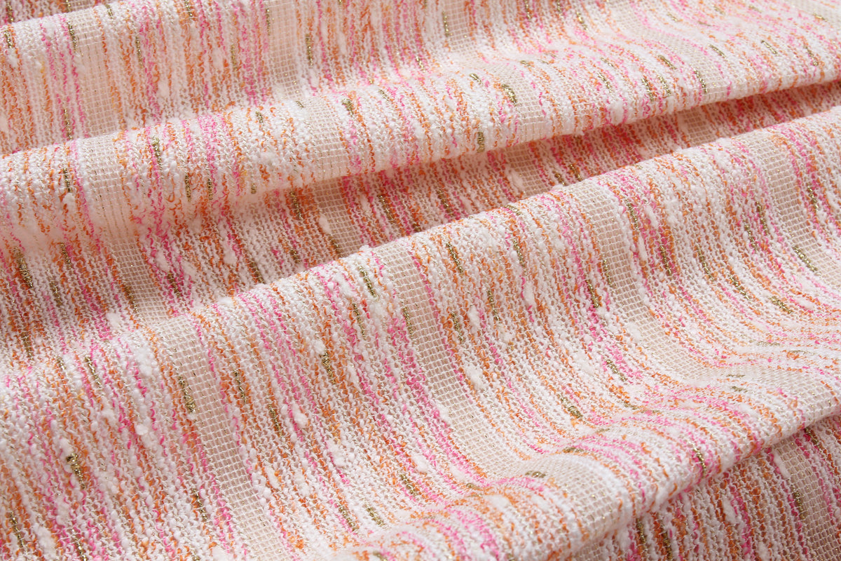 Baby Pink Weave Tweed Dress