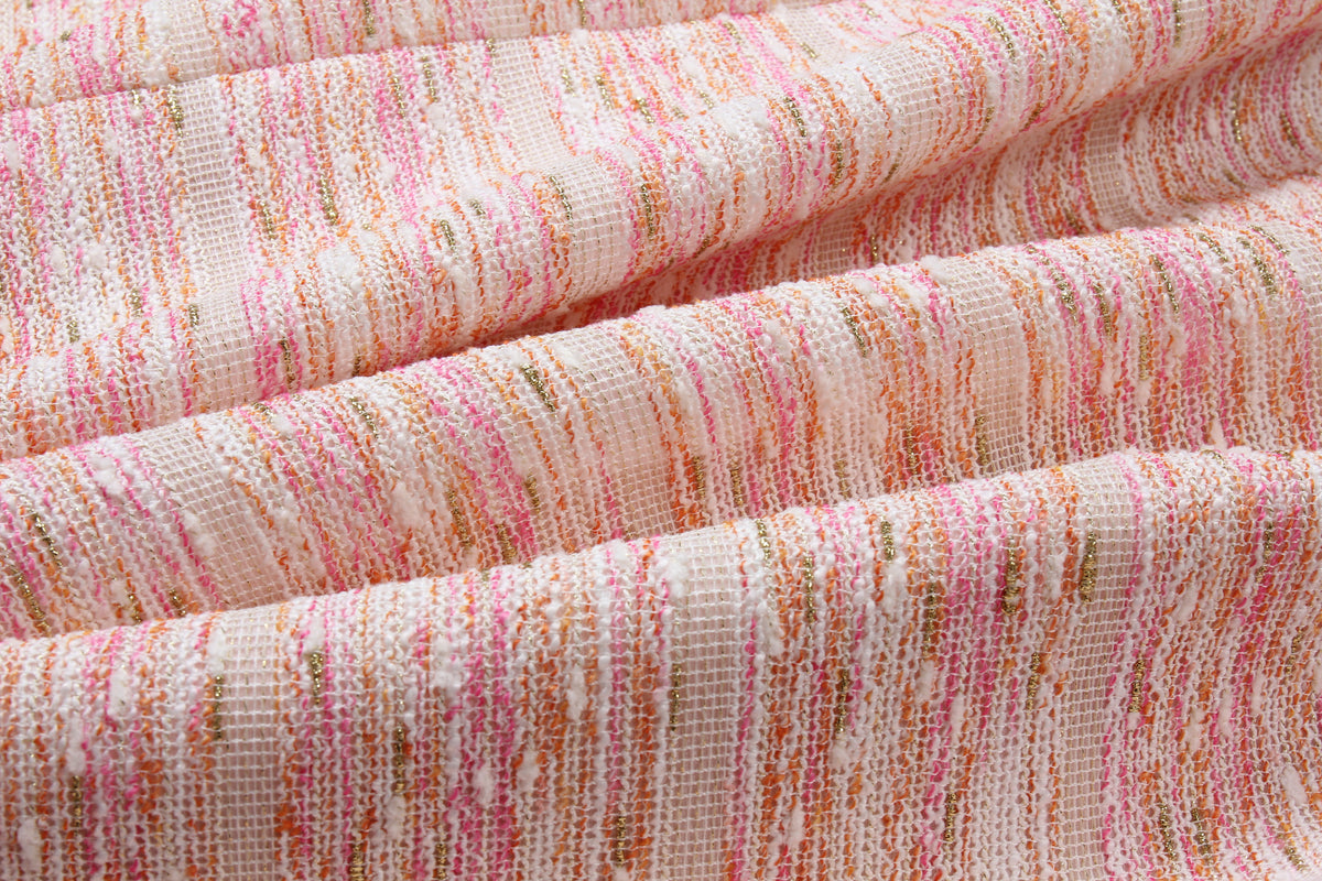 Baby Pink Weave Pleated Skirt