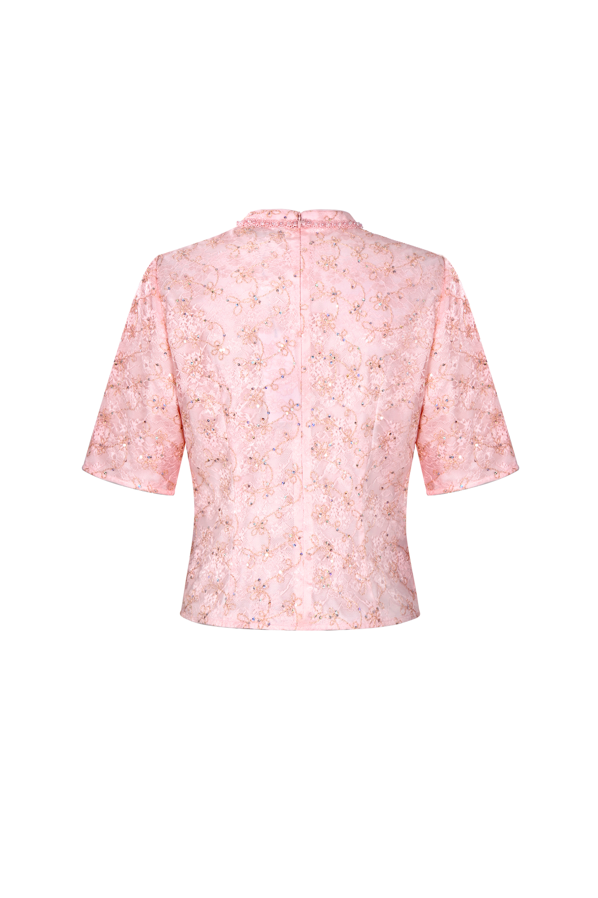 Blush Peony Lace Embellished Blouse