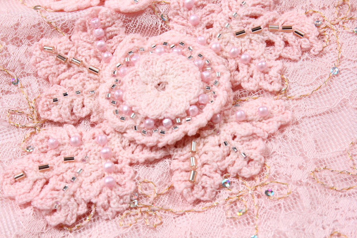 Blush Peony Lace Embellished Blouse
