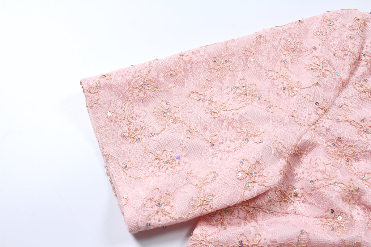 Blush Peony Lace Embellished Blouse