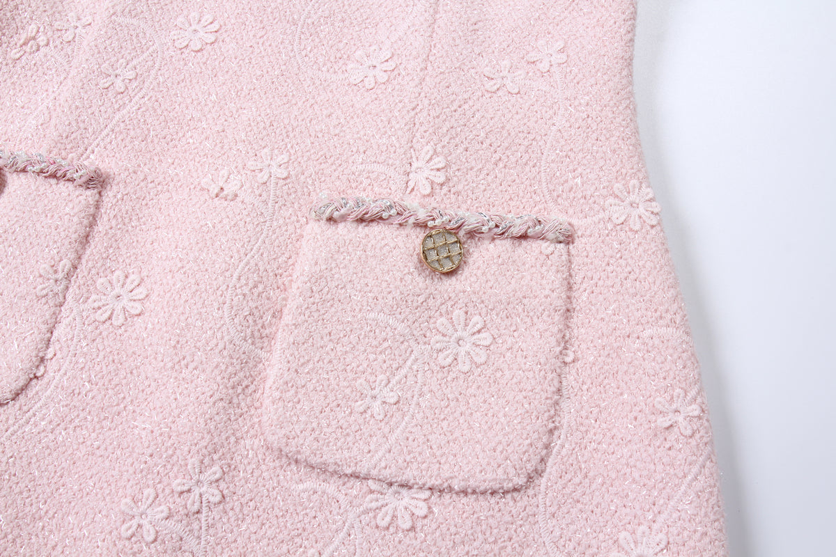 Blush Elegance Embroidered Dress