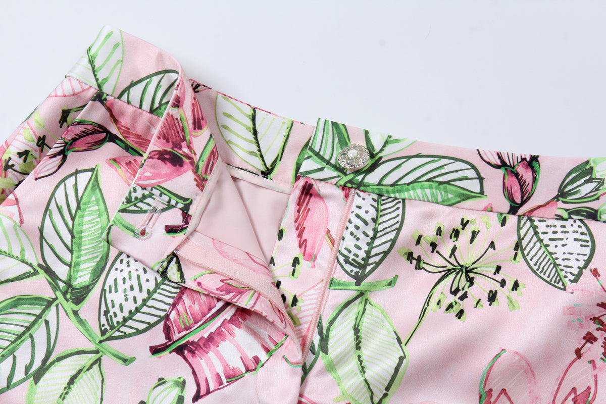 Floral Symphony Wide-Leg Pants
