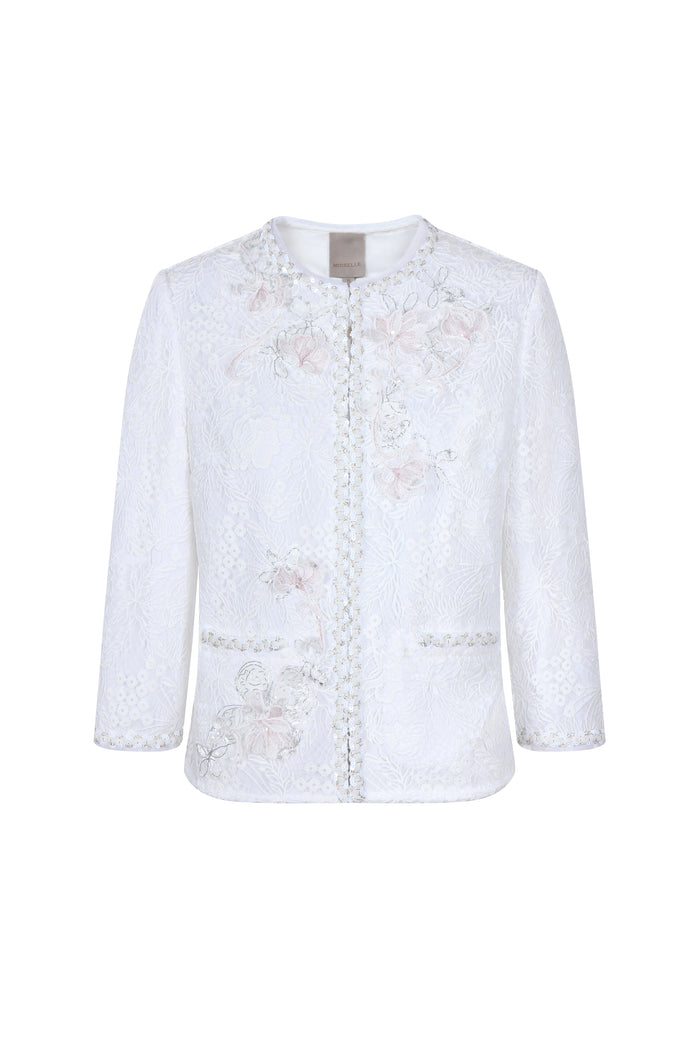 Ivory Saffron Embroidered Jacket
