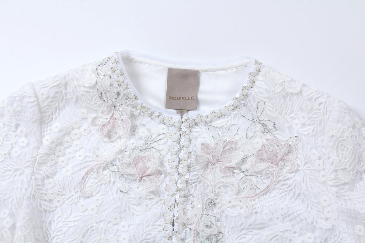 Ivory Saffron Embroidered Jacket