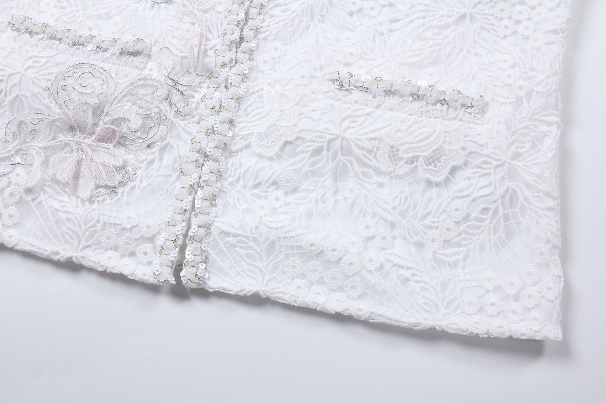 Ivory Saffron Embroidered Jacket