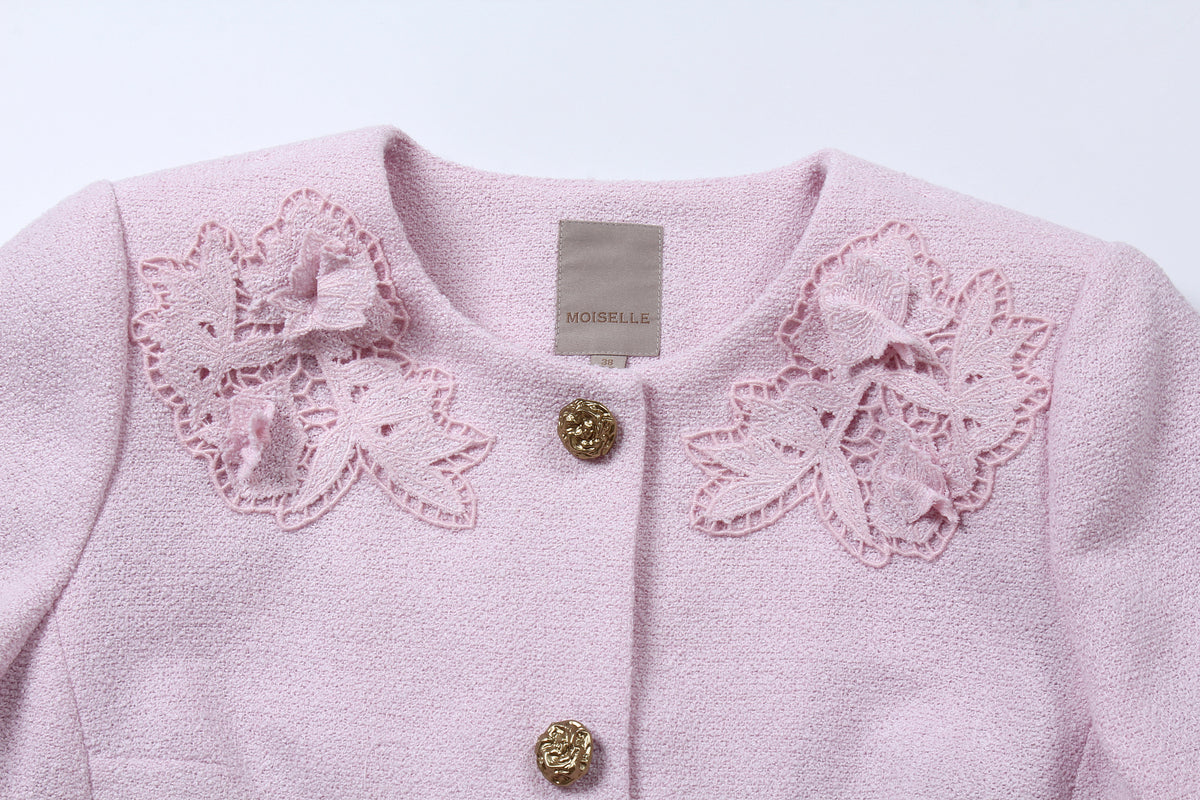 Rose Éclat Embroidered Blazer