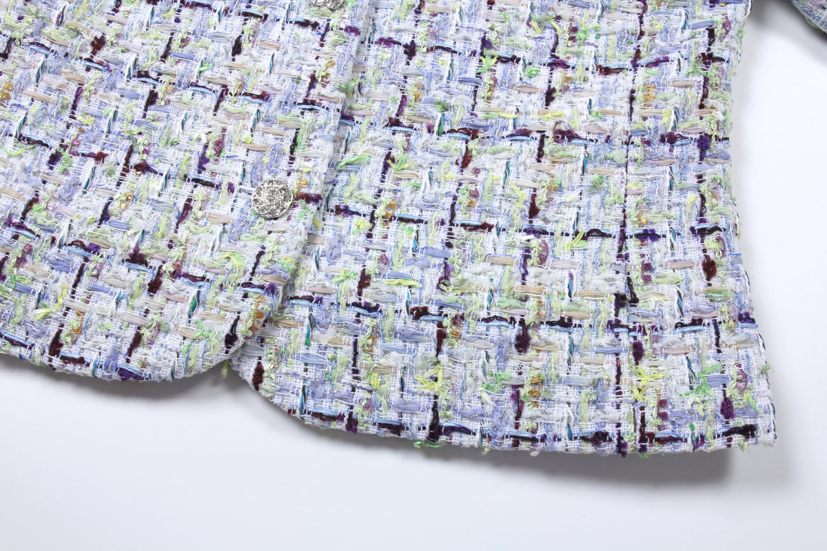 Azure Trim Tweed Jacket