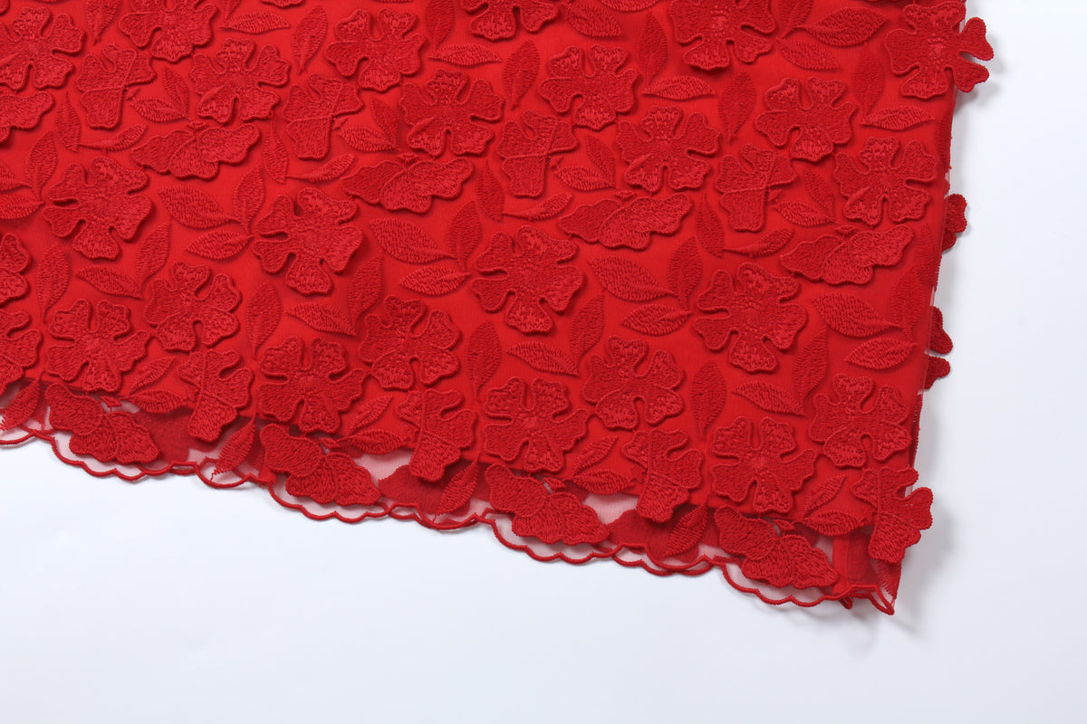 Scarlet Bloom Cheongsam Dress