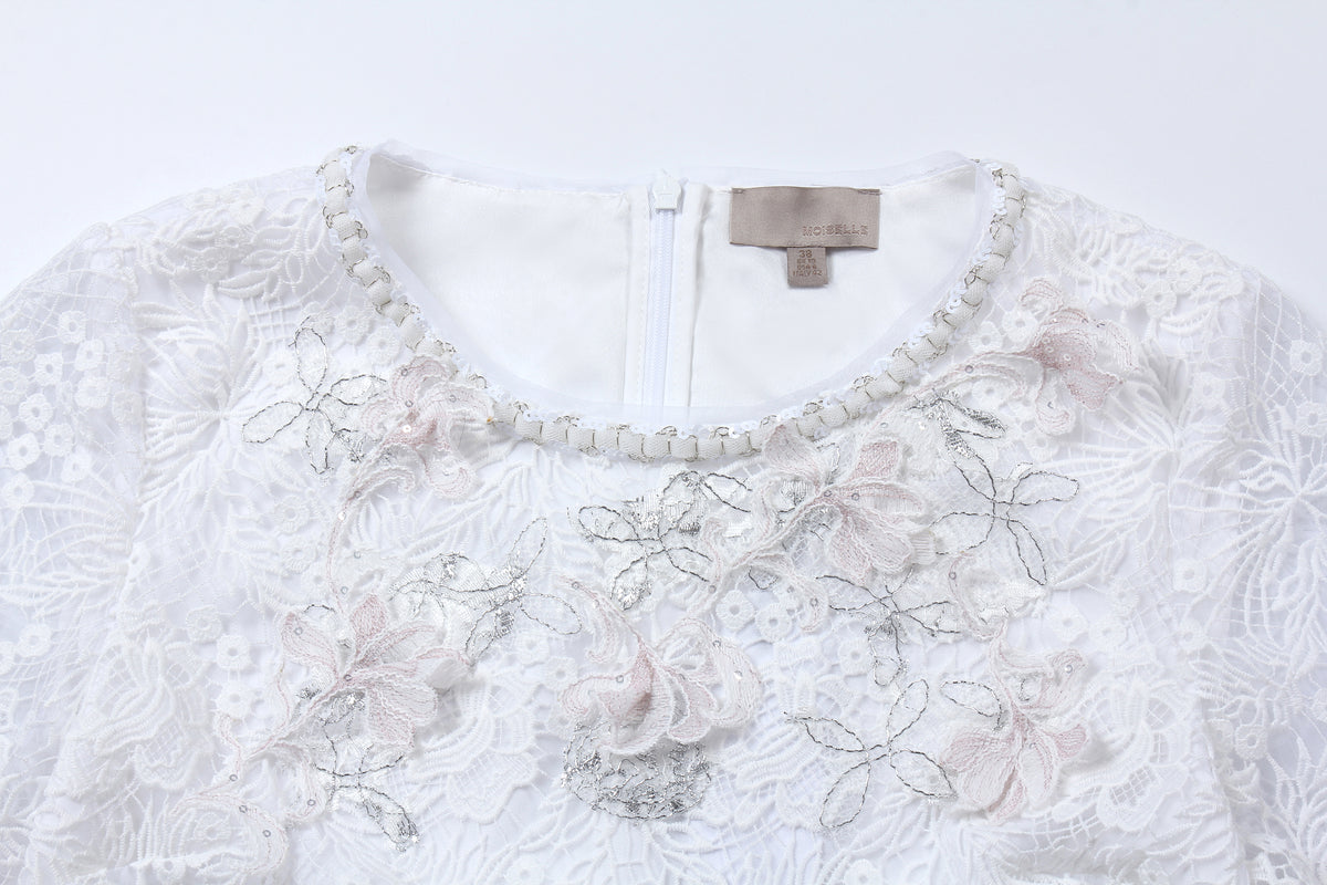 Ivory Saffron Lace Dress