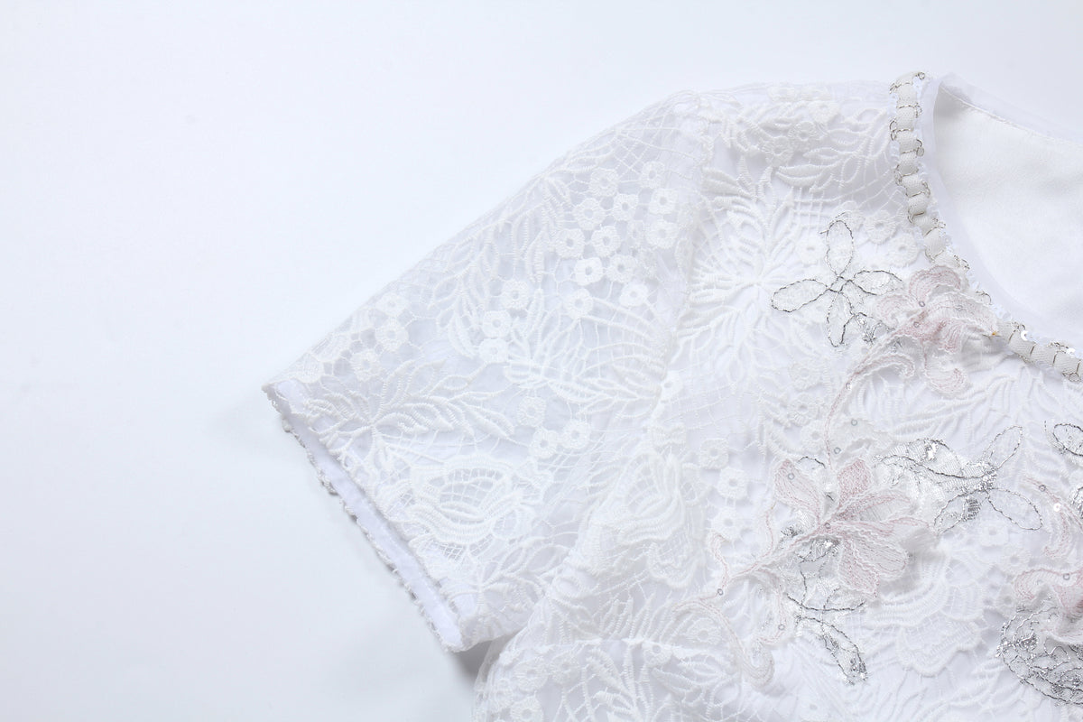 Ivory Saffron Lace Dress
