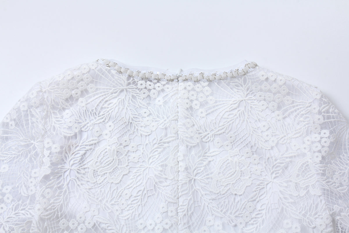 Ivory Saffron Lace Dress
