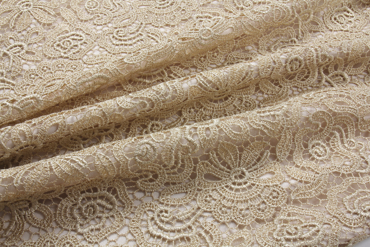 Champagne Lace Ribbon Dress