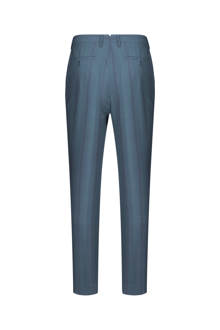 Mid-rise Wool-blend Slim-fit Checked Trousers