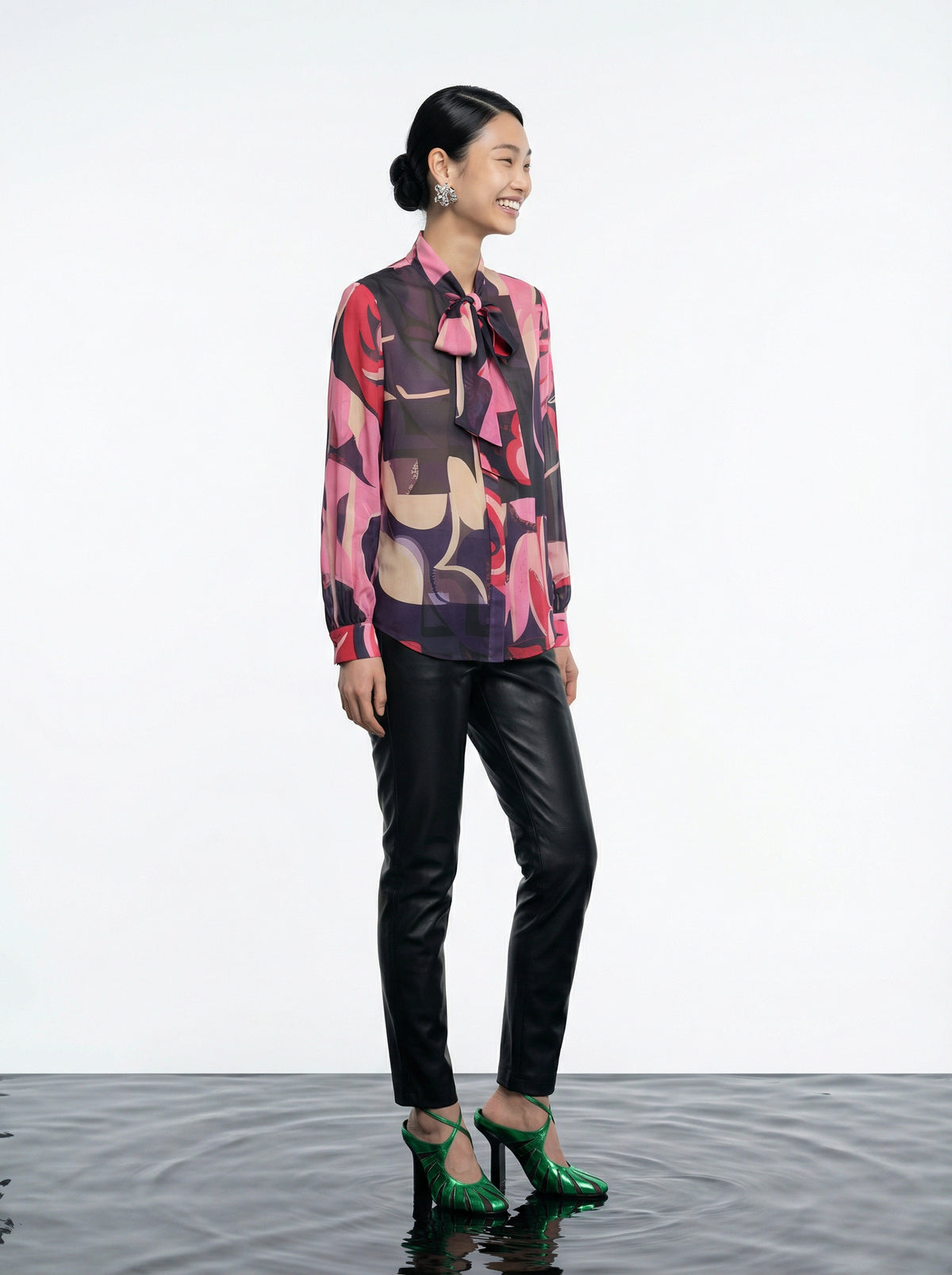 Aurora Flow Bow Blouse