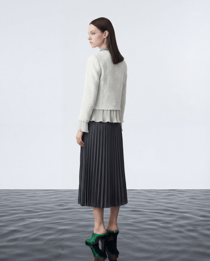 Crème Dentelle Chiffon Jacket