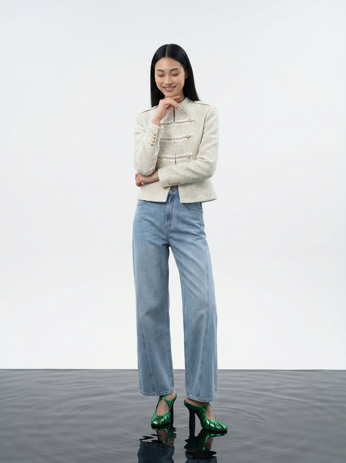 Bleu Ciel Wide-Leg Denim