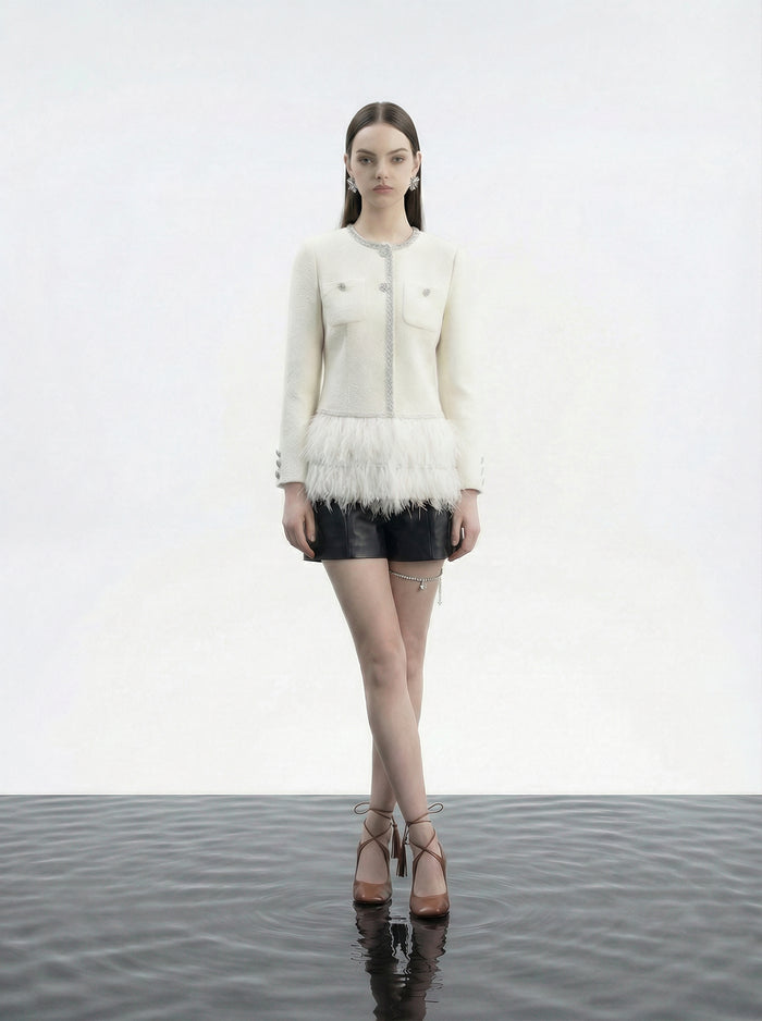 Plume Bijou Feather Jacket