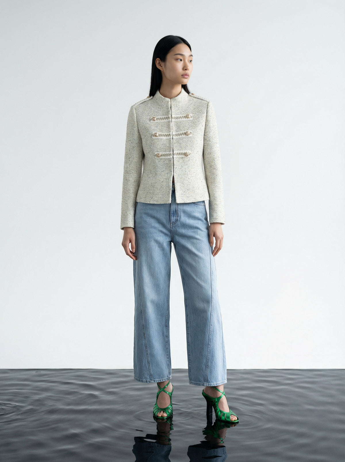 Bleu Ciel Wide-Leg Denim