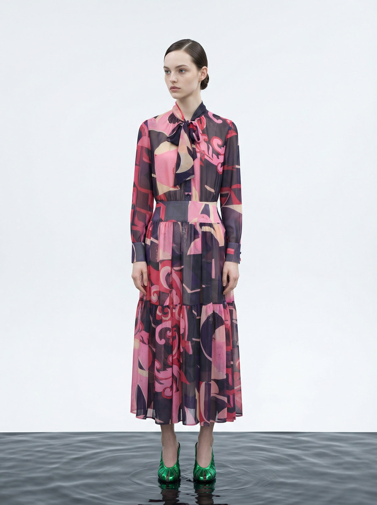 Aurora Flow Midi Dress