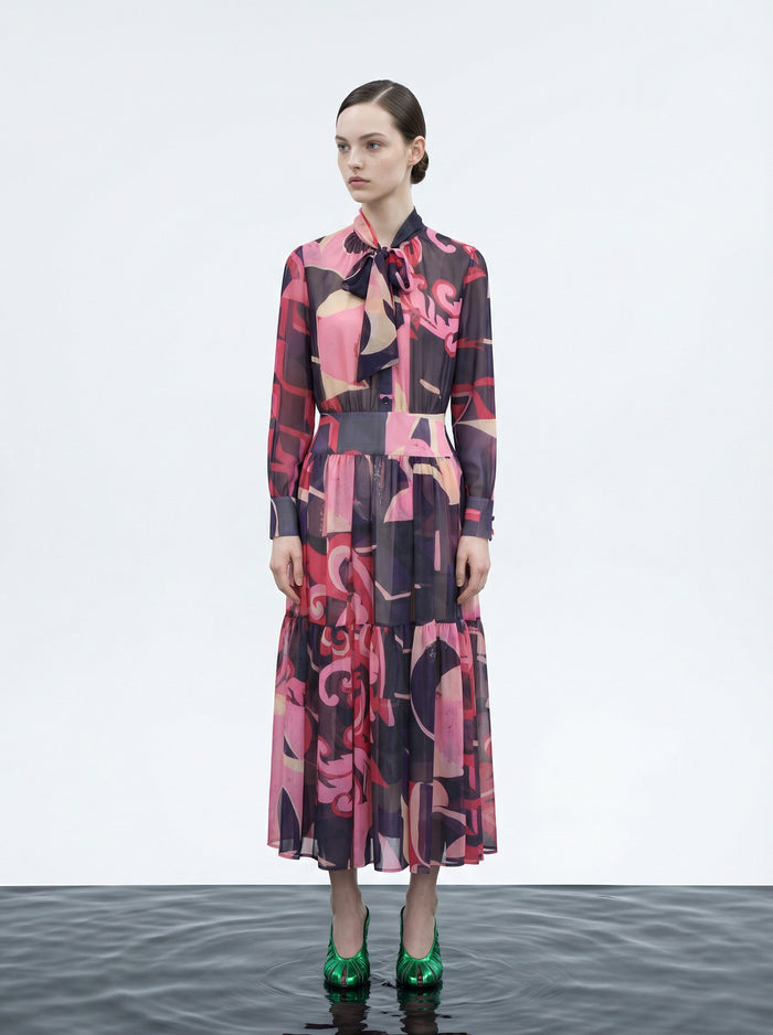 Aurora Flow Midi Dress