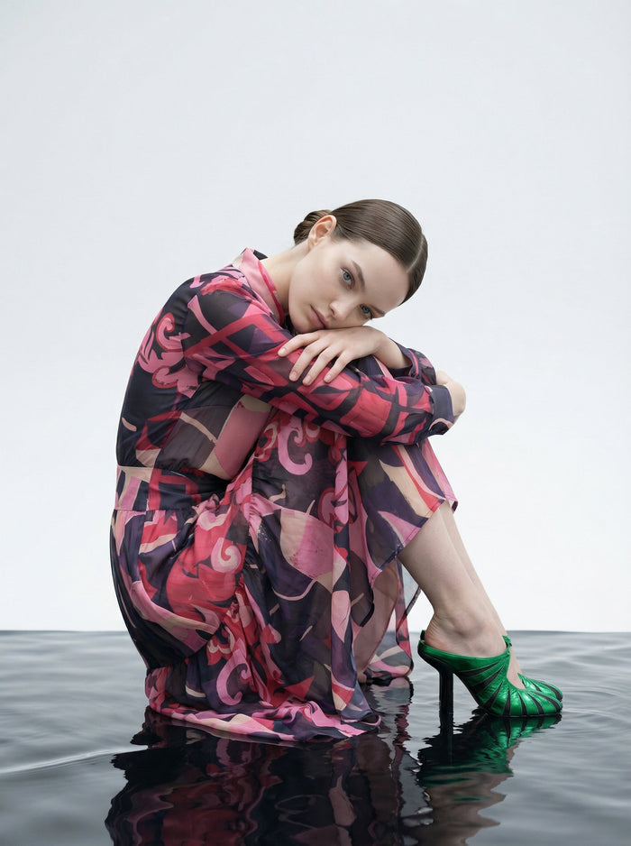 Aurora Flow Midi Dress