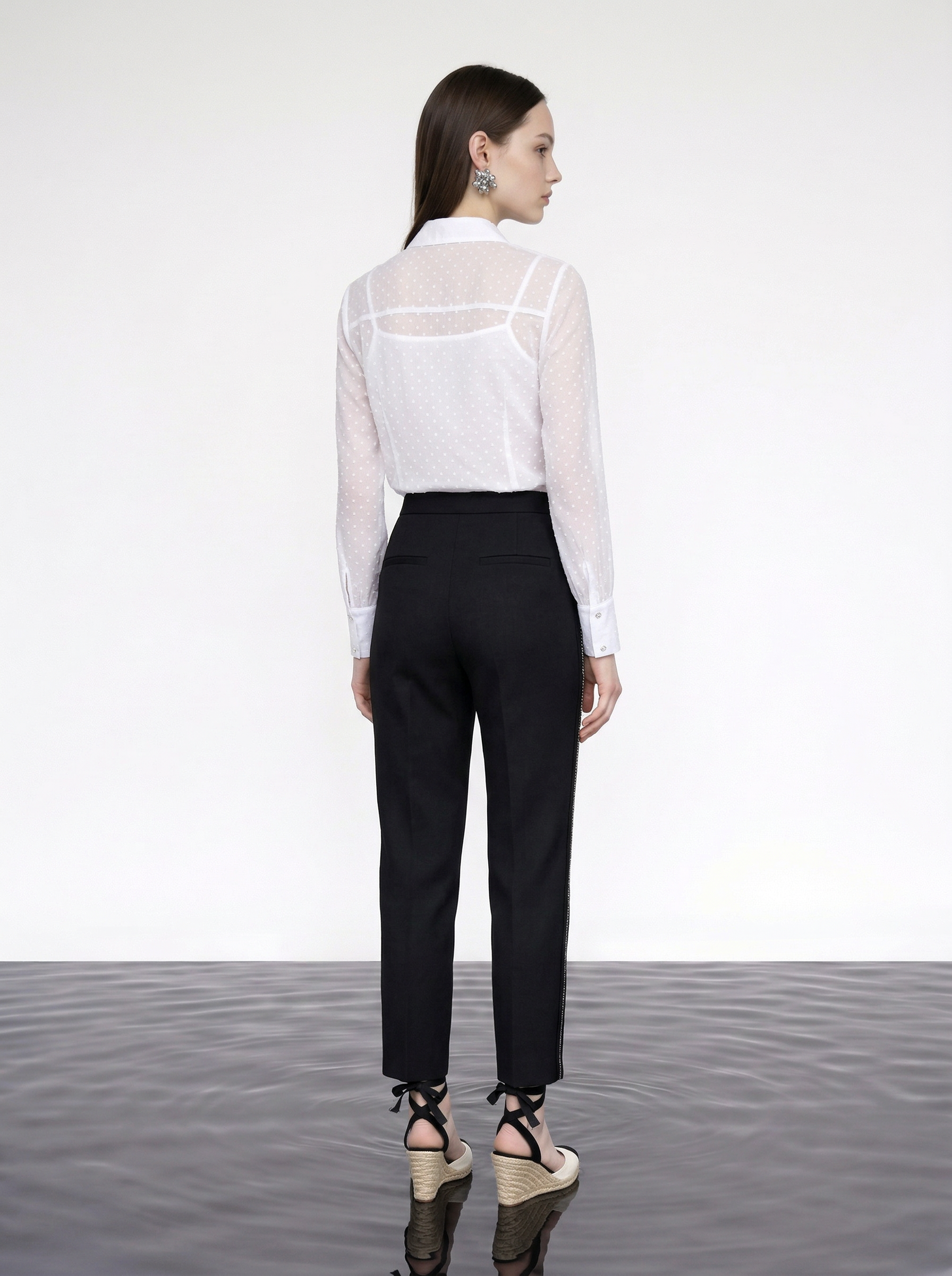 Ornate Ribbon Polka Blouse