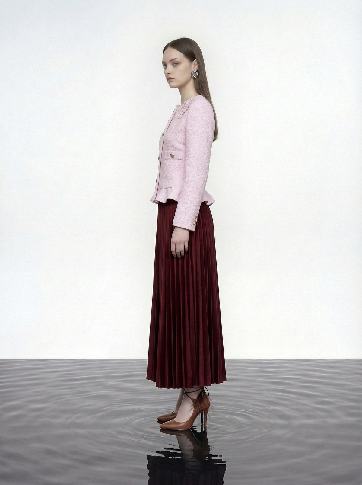 Rose Éclat Embroidered Blazer