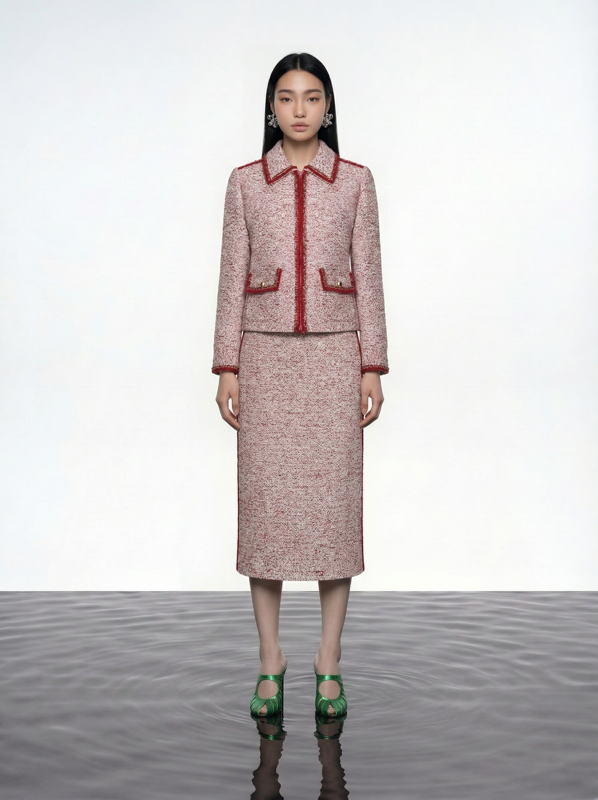 Rouge Tresse Fringe Jacket