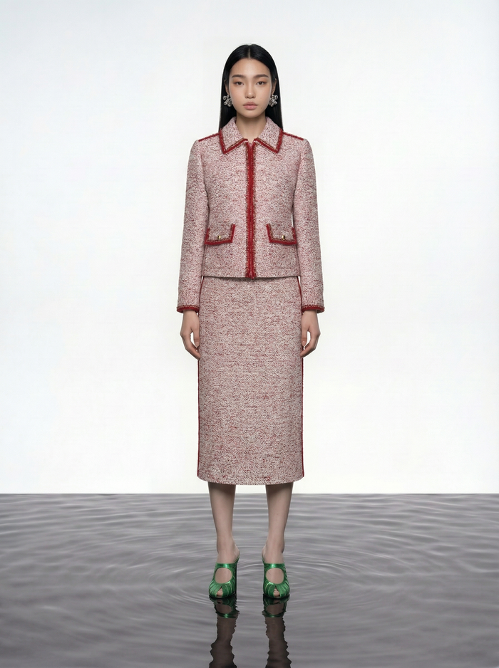 Rouge Tresse Fringe Jacket