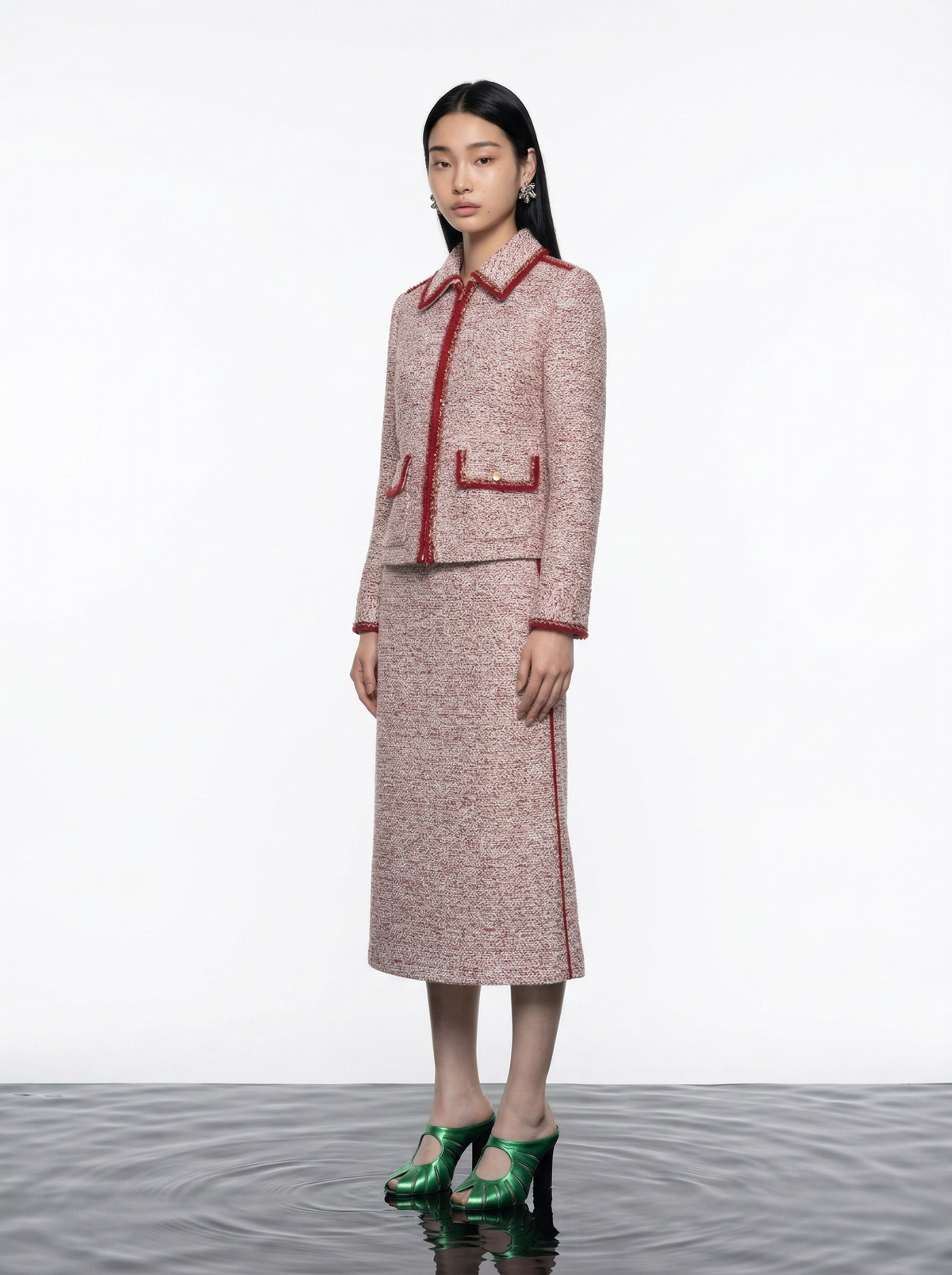 Rouge Tresse Fringe Jacket