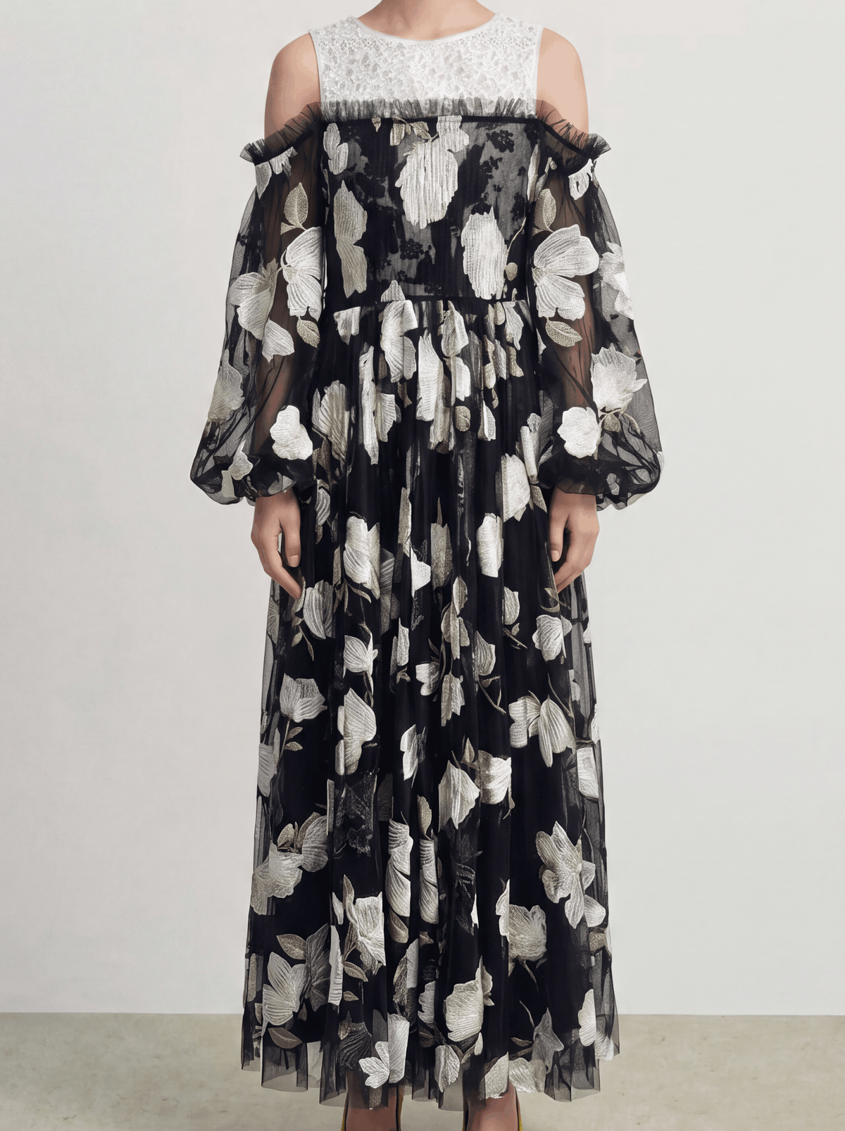 Dentelle Jardin Contrast Dress