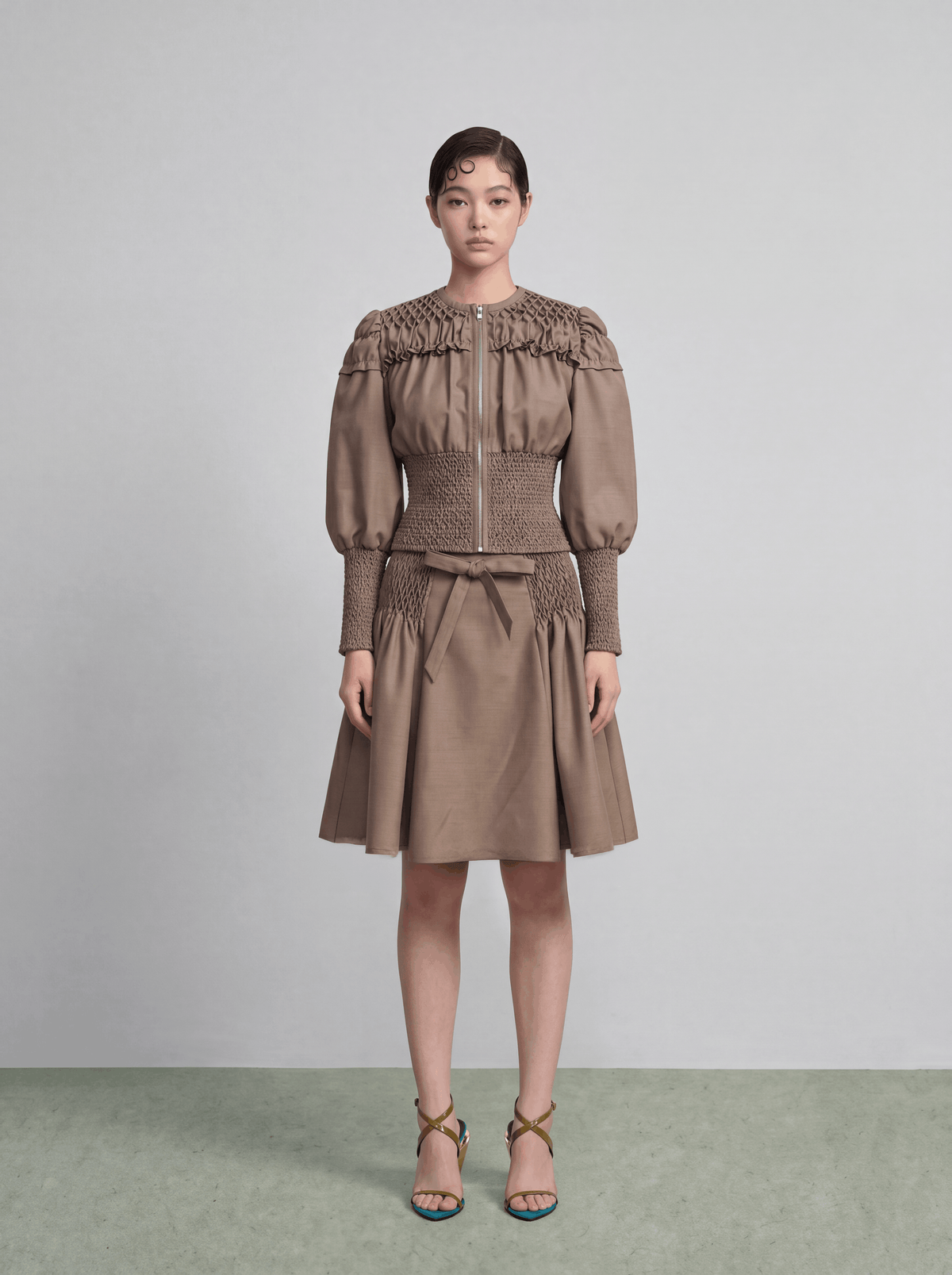 Sable Texturé Zip Jacket