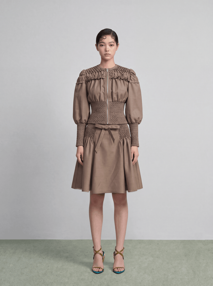 Sable Texturé Zip Jacket