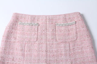 Rose Bijou Tweed Skirt