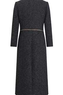 Minuit Chain-Belt Tweed Dress