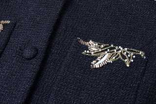 Brume Brodé Embroidered Tweed Coat