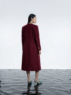 Bordeaux Bijou Pocket Dress