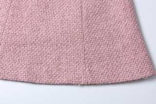 Pink Tweed Dress with Fringe Trim