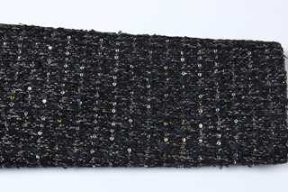 Noir Lurex Zip Tweed Jacket