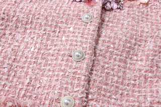 Fleur-Embellished Tweed Jacket