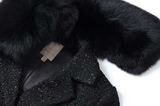 Noir Étoile Tweed Coat
