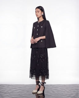 Midnight Elegance Pearl Jacket