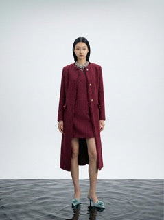 Bordeaux Bijou Pocket Dress